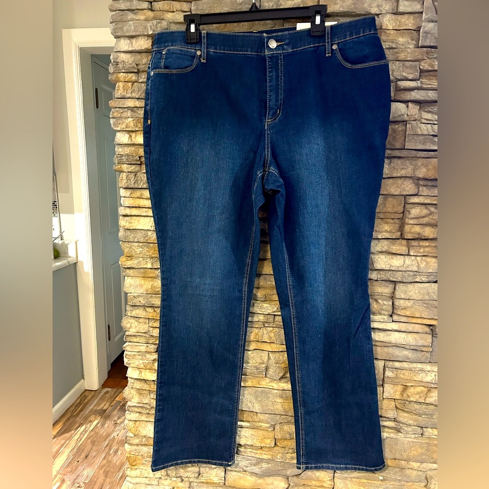 CJ Banks 16W Barely Boot Relaxed Fit High Rise Comfort Waist Jeans